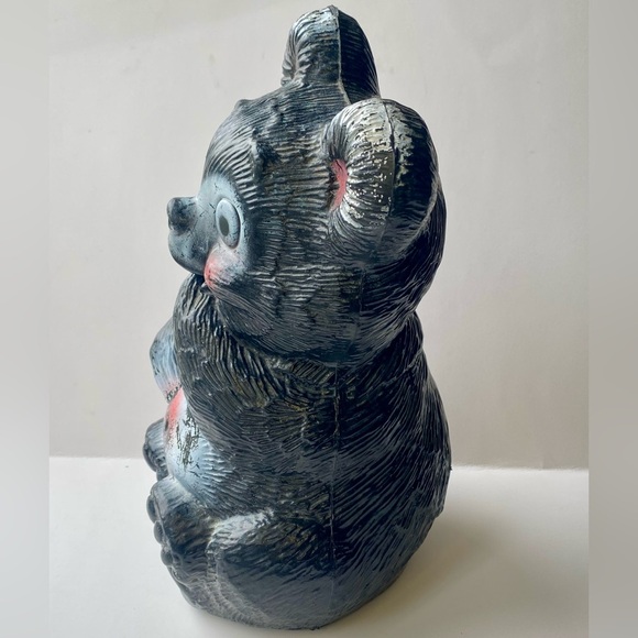 Vintage blow mold bear coin bank - Picture 2 of 5